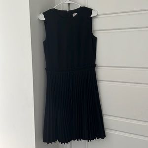 Red Valentino womens black pleated dress